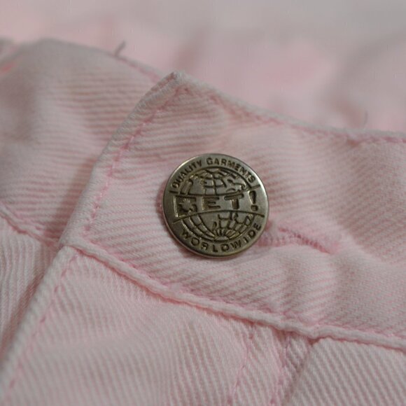 Vintage CET High Waist Pink Denim Shorts - Picture 3 of 6
